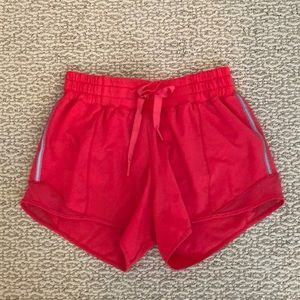 Lululemon Hotty Hot Short Long 4” red